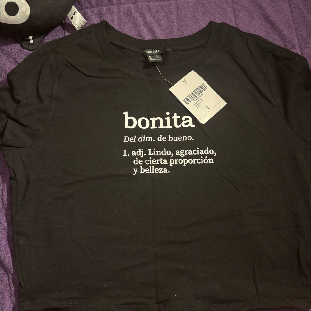 Forever 21. Large. Black Crop top. Stretchy.